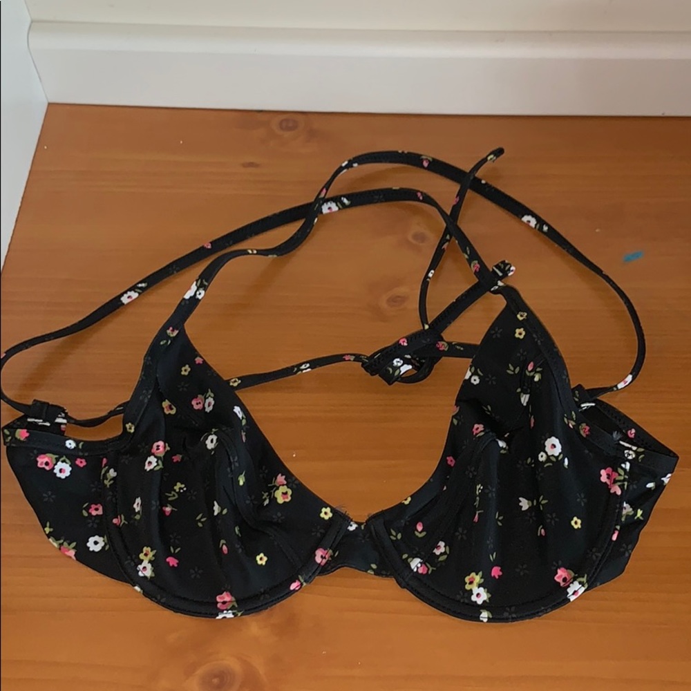 Aerie floral bikini top